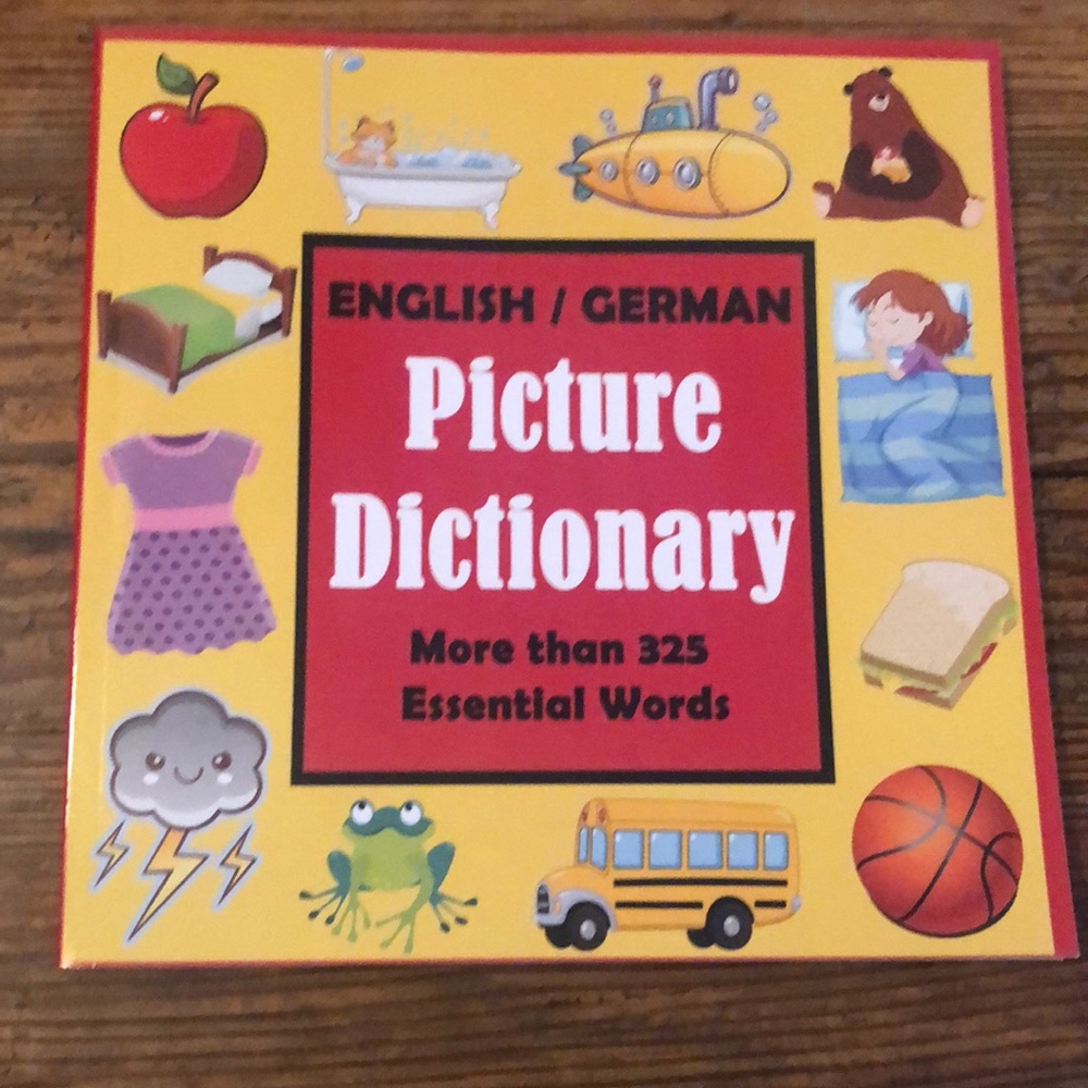 Kids English/German Picture Dictionary Book